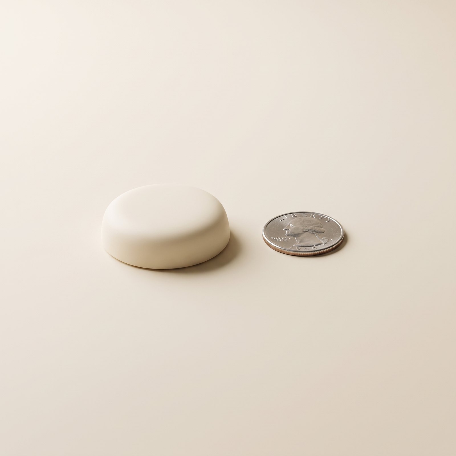 A Pawvbeat node next to a coin for scale