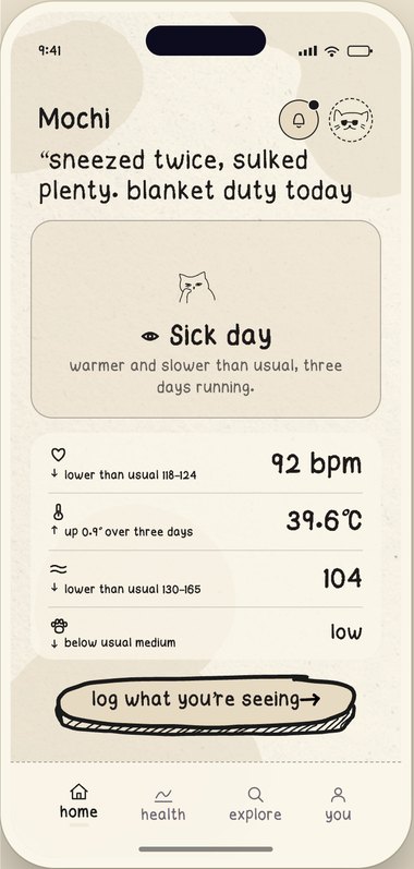Pawv home: sick day